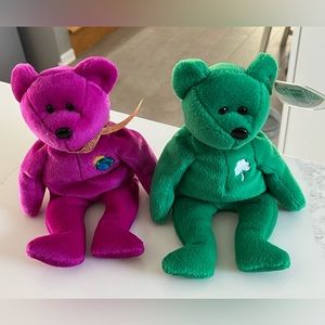Nwt 2 Ty beanie baby bears.  Millennium bear has tags. Erin has tags.